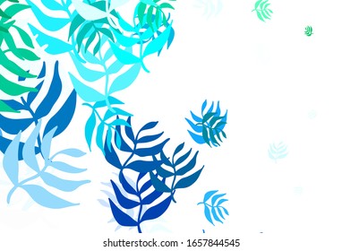 Light Green vector elegant background with leaves. leaves on elegant natural pattern with gradient. Elegant pattern for your brand book.