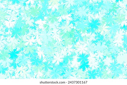 Light Green vector elegant background with trees, branches. Abstract illustration with flowers in doodles style. Template for backgrounds of cell phones.