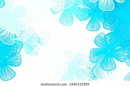 Light Green vector elegant background with flowers Shining colored illustration with flowers. Pattern for heads of websites, designs.