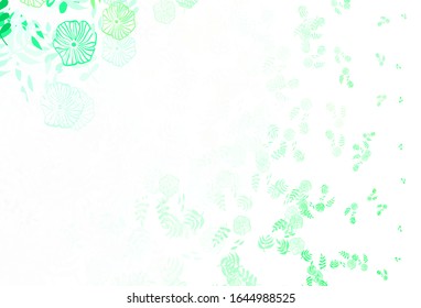 Diseño elegante vectorial claro con hojas. Dibujo abstracto geométrico moderno con hojas. Patrón colorido para los libros infantiles.