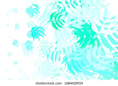 Light Green vector elegant pattern with leaves. Colorful abstract illustration with leaves in doodle style. Elegant pattern for your brand book.