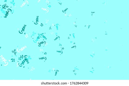 Plantilla elegante del vector verde claro con hojas, ramas. Ilustración creativa de estilo borroso con hojas, ramas. El mejor diseño para su negocio.