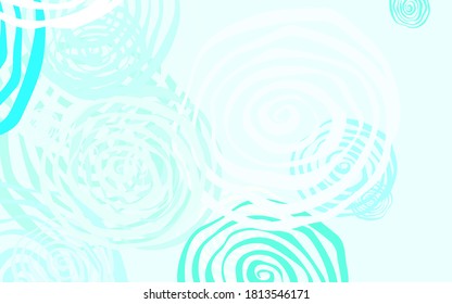 Light Green vector elegant template with roses. Colorful illustration in doodle style with flowers. Colorful pattern for kid's books.