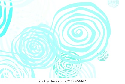 Light Green vector elegant template with roses. Colorful illustration in doodle style with flowers. Colorful pattern for kid's books.