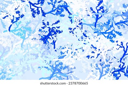 Papel pintado elegante del vector verde claro con hojas, ramas. Hojas, ramas de estilo natural sobre fondo blanco. Diseño pintado a mano para la web, folletos.
