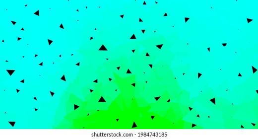 Light green vector geometric polygonal design. Mosaic colorful illustration with triangle concept. Sample for your designs.