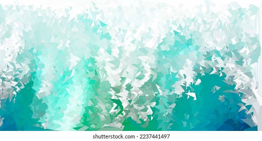 Papel de pared geométrico policonal vectorial verde claro. Ilustración abstracta moderna con triángulos poligonales. Muestra para tus diseños.