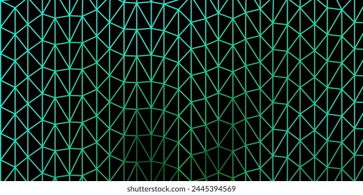 Light green vector geometric polygonal layout. Decorative colorful illustration with abstract triangles. Best choice for your design.