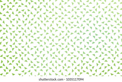 Light Green vector geometric simple minimalistic background, which consist of triangles on white background. Triangular pattern with gradient for your business design. 