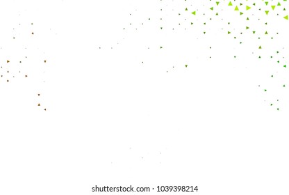Light Green vector geometric simple minimalistic background, which consist of triangles on white background. Triangular pattern with gradient for your business design. 