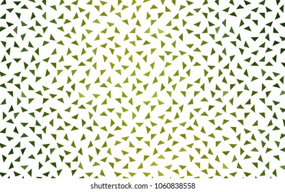 Light Green vector geometric simple minimalistic background, which consist of triangles on white background. Triangular pattern with gradient for your business design. 