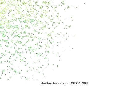 Light Green vector geometric simple minimalistic background, which consist of triangles on white background. Triangular pattern with gradient for your business design. 