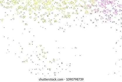 Light Green vector geometric simple minimalistic background, which consist of triangles on white background. Triangular pattern with gradient for your business design. 