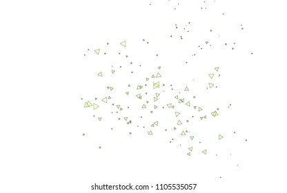 Light Green vector geometric simple minimalistic background, which consist of triangles on white background. Triangular pattern with gradient for your business design. 