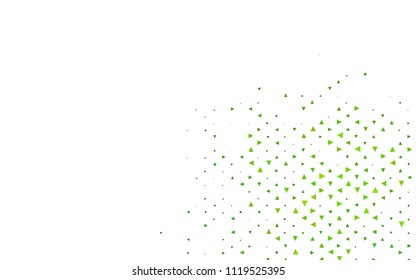 Light Green vector geometric simple minimalistic background, which consist of triangles on white background. Triangular pattern with gradient for your business design. 