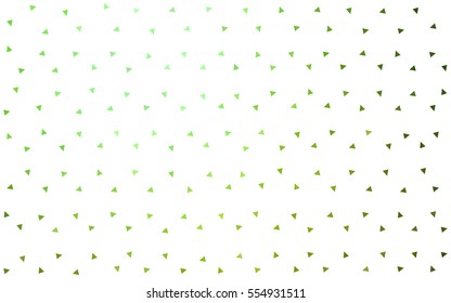 Light Green vector geometric simple minimalistic background, which consist of triangles on white background. Triangular pattern with gradient for your business design. 