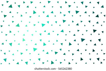 Light Green vector geometric simple minimalistic background, which consist of triangles on white background. Triangular pattern with gradient for your business design. 