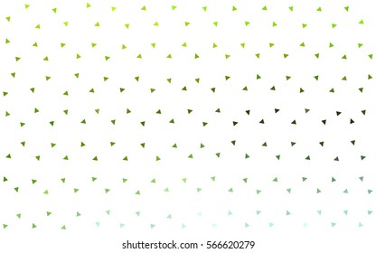 Light Green vector geometric simple minimalistic background, which consist of triangles on white background. Triangular pattern with gradient for your business design. 