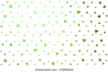 Light Green vector geometric simple minimalistic background, which consist of triangles on white background. Triangular pattern with gradient for your business design. 