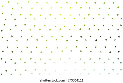 Light Green vector geometric simple minimalistic background, which consist of triangles on white background. Triangular pattern with gradient for your business design. 