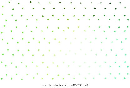Light Green vector geometric simple minimalistic background, which consist of triangles on white background. Triangular pattern with gradient for your business design. 
