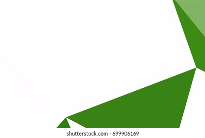 Light Green vector geometric simple minimalistic background, which consist of triangles on white background. Triangular pattern with gradient for your business design. 