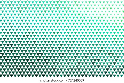 Light Green vector geometric simple minimalistic background, which consist of triangles on white background. Triangular pattern with gradient for your business design. 