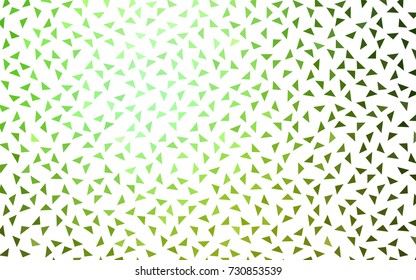Light Green vector geometric simple minimalistic background, which consist of triangles on white background. Triangular pattern with gradient for your business design. 