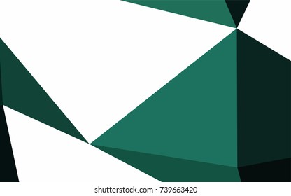 Light Green vector geometric simple minimalistic background, which consist of triangles on white background. Triangular pattern with gradient for your business design. 
