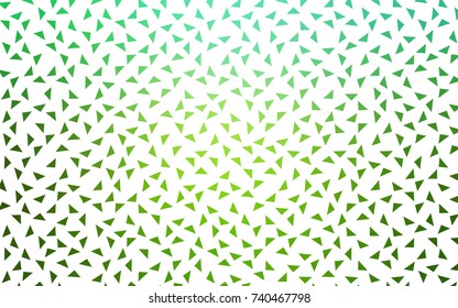 Light Green vector geometric simple minimalistic background, which consist of triangles on white background. Triangular pattern with gradient for your business design. 