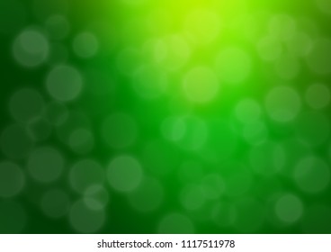 Light Green vector glossy abstract template. A completely new color illustration in a bokeh style. The elegant pattern for brand book.