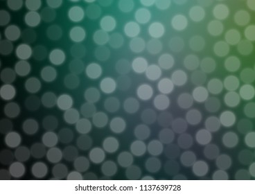 Light Green vector glossy abstract template. A completely new color illustration in a bokeh style. The background for your creative designs.