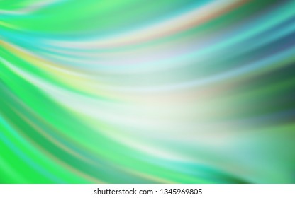 Light Green vector glossy abstract backdrop. Glitter abstract illustration with gradient design. Background for designs.