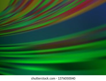 Light Green vector glossy abstract template. Colorful illustration in abstract style with gradient. The elegant pattern for brand book.