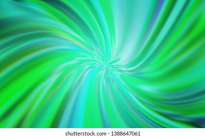 Light Green vector glossy abstract backdrop. A completely new colored illustration in blur style. Background for designs.