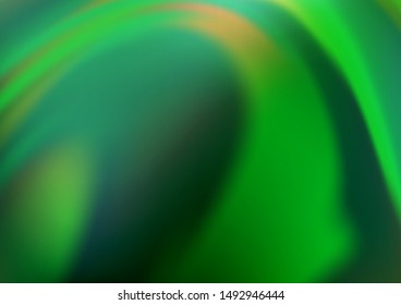 Light Green vector glossy abstract background. A completely new color illustration in a bokeh style. The template can be used for your brand book.