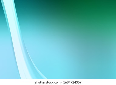 Hellgrüne Vektorillustration glänzt abstrakter Hintergrund. Eine elegante, helle Illustration mit Farbverlauf. Neues Design für Ihr Unternehmen.
