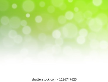 Light Green vector glossy bokeh pattern. Shining colorful illustration in a Brand new style. The blurred design can be used for your web site.