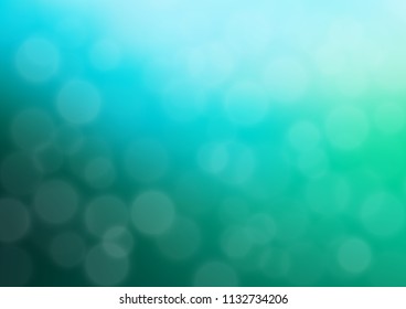 Light Green vector glossy bokeh pattern. A vague abstract illustration with gradient. The template for backgrounds of cell phones.