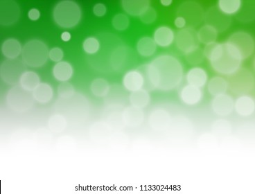 Light Green vector glossy bokeh pattern. Colorful illustration in blurry style with gradient. The blurred design can be used for your web site.
