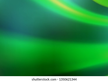 Light Green vector glossy bokeh pattern. Colorful abstract illustration with gradient. The best blurred design for your business.