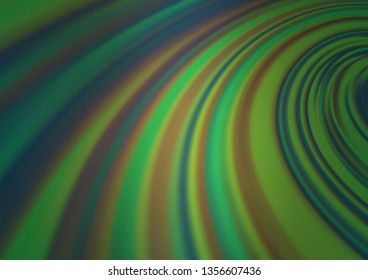 Light Green vector glossy bokeh pattern. Colorful abstract illustration with gradient. The blurred design can be used for your web site.