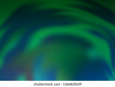 Light Green vector glossy bokeh pattern. Colorful illustration in abstract style with gradient. The background for your creative designs.