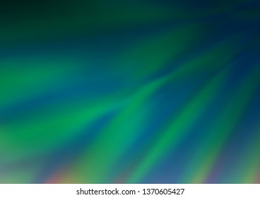 Light Green vector glossy bokeh pattern. Colorful illustration in abstract style with gradient. A completely new design for your business.