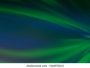 Light Green vector glossy bokeh pattern. Colorful illustration in abstract style with gradient. A completely new design for your business.