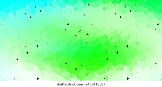 Textura de polígono con degradado de Vector verde claro. Ilustración Abstractas con triángulos de gradiente elegantes. Fondo para teléfonos móviles.