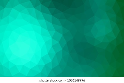 Light Green vector gradient triangles pattern. Triangular geometric sample with gradient.  Pattern for a brand book's backdrop.
