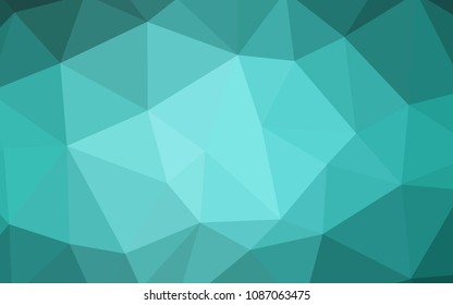 Light Green vector gradient triangles texture. Polygonal abstract illustration with gradient. Pattern for a brand book's backdrop.