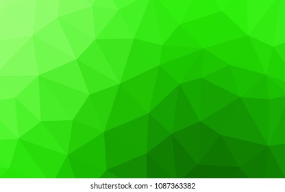 Light Green vector gradient triangles texture. Triangular geometric sample with gradient.  Brand new design for your business.
