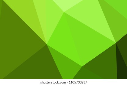 Light Green vector gradient triangles texture. Colorful illustration in abstract style with triangles. Brand new style for your business design.